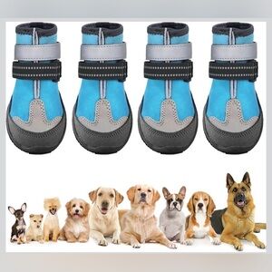 Brand New Blue Winter Dog Boots